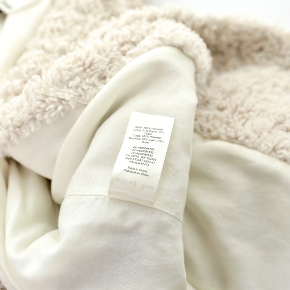 Aritzia Wilfred Free Grete Teddy Sherpa Faux Fur Cream Coat XS Cozy Quiet Luxury - Picture 9 of 9